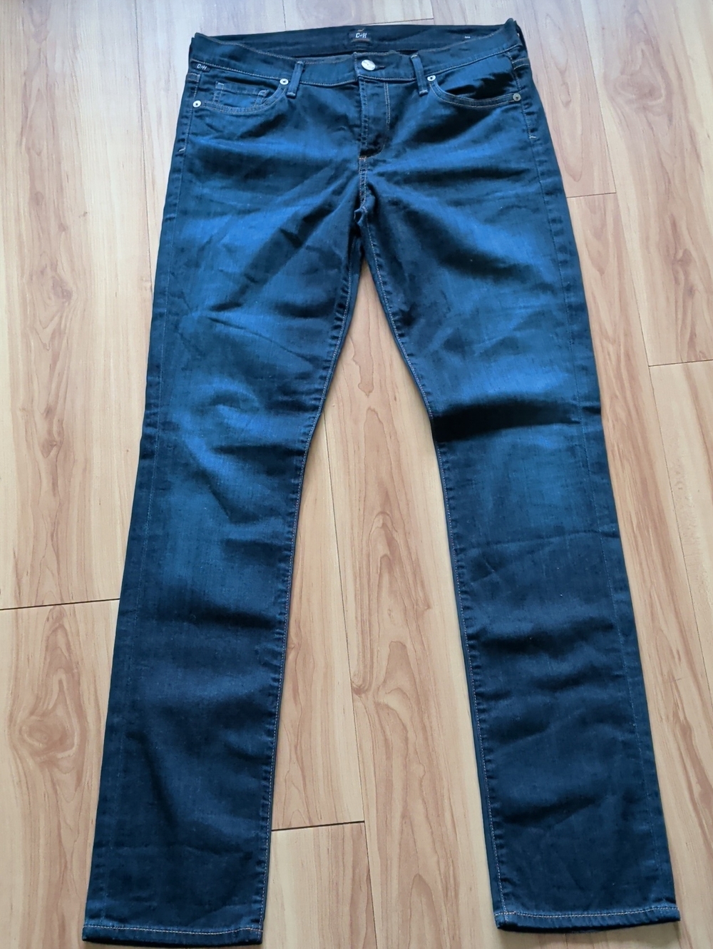 Classic Women's Dark Blue Straight-Leg Jeans